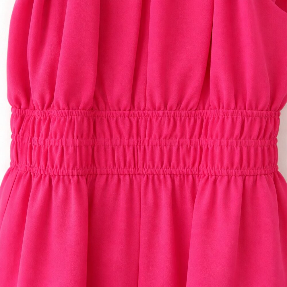Dynamic Vince Camuto Elegant Modern Pink Halter Neck Wide Leg Jumpsuit NWT - Picture 8 of 13